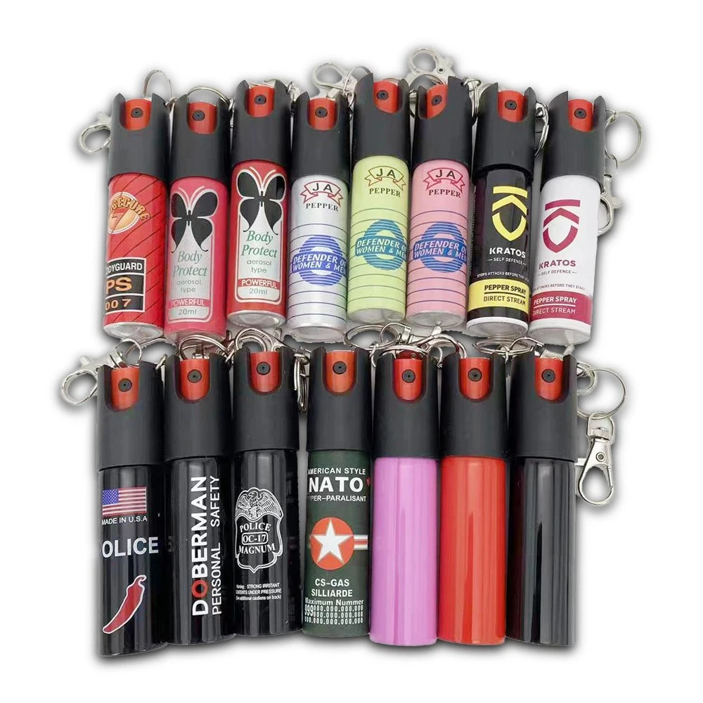 20ml, 40ml, 60ml Female Self-Defense with Keychain Pepper Spray