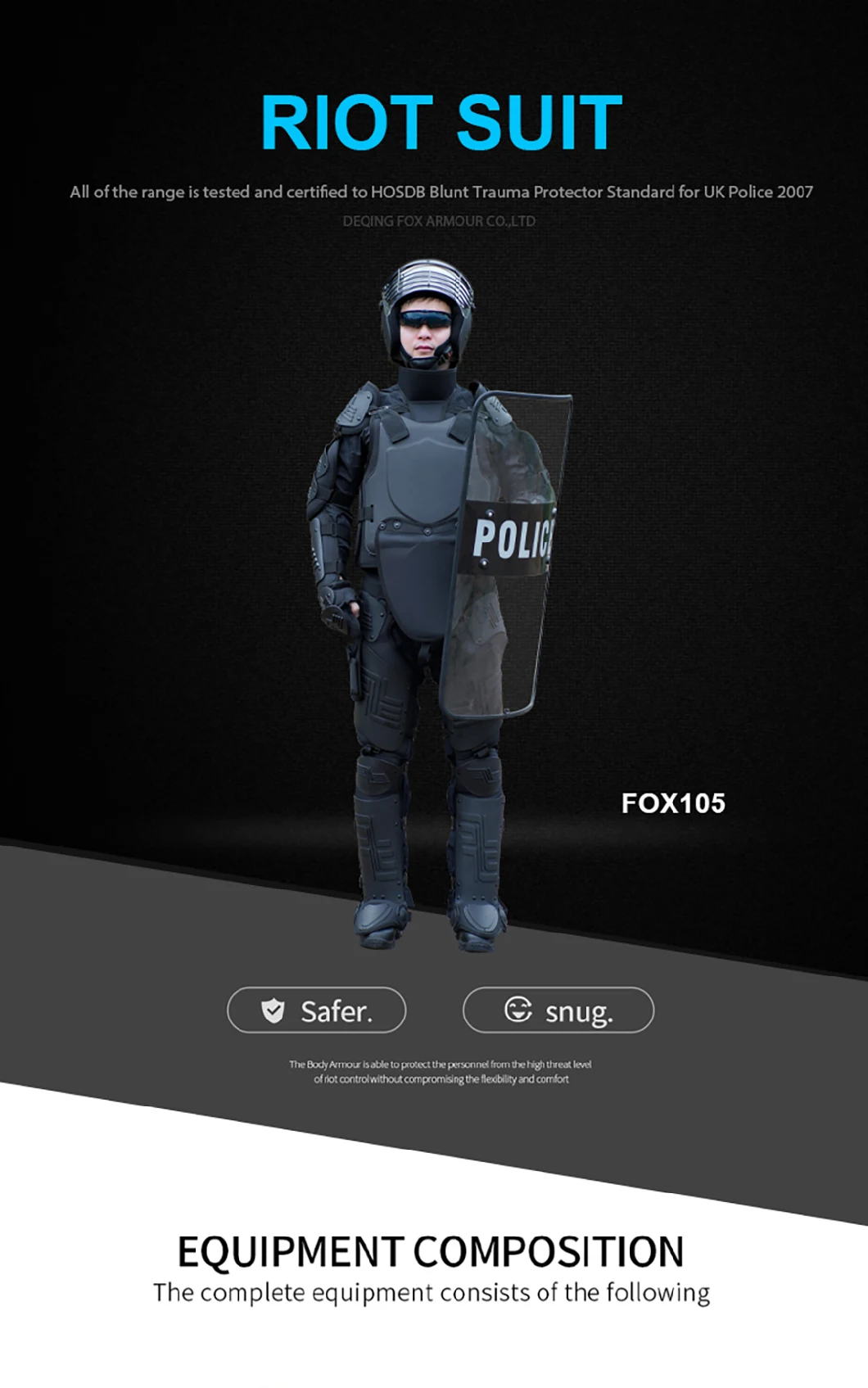 Military Use Anti Riot Suit /Riot Control Suit/ Body Protector /Anti Riot Gear